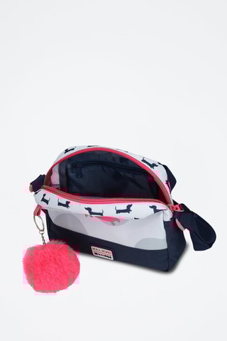 Sac bandoulière - Bleu marine et corail