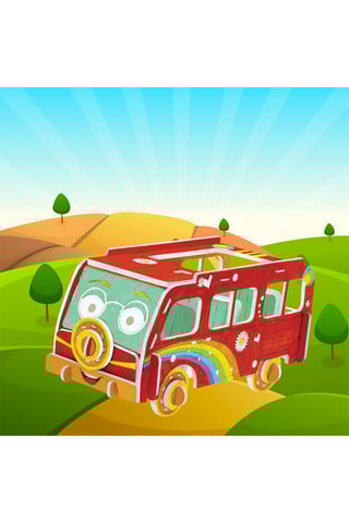 Pop-up Otto Van da colorare - Da 4 anni