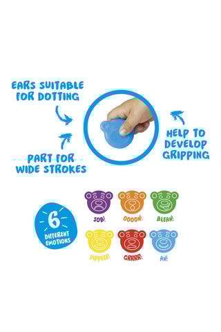 6 pastels oursons - Dès 2 ans