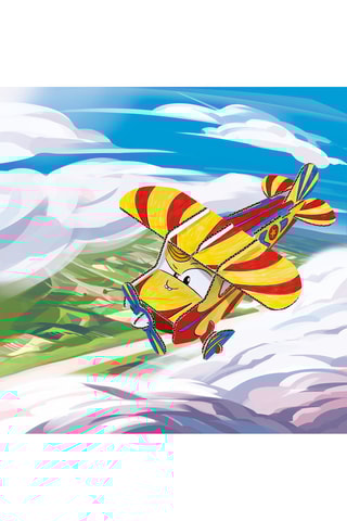 Aereo da colorare e 10 pennarelli - Da 4 anni