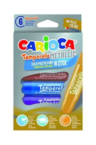 6 temperelli pittura solida metallici - Da 3 anni