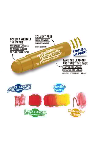 6 temperelli pittura solida metallici - Da 3 anni