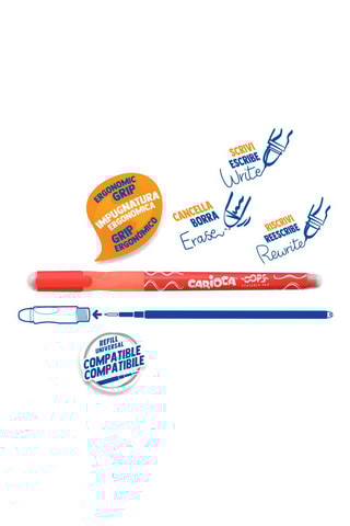 Stylo-bille effaçable et rechargeable Oops - Rouge