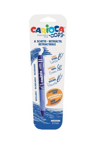 Stylo-bille effaçable et rechargeable Oops - Bleu