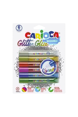 6 tubetti di colla glitterata - Da 3 anni