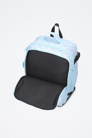 Sac à dos à roulettes - Ciel et blanc