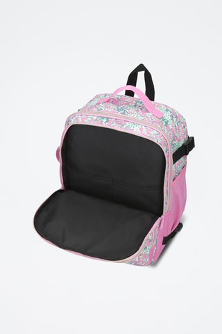 Sac à dos à roulettes - Rose et vert