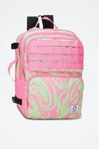 Sac à dos à roulettes - Rose et vert