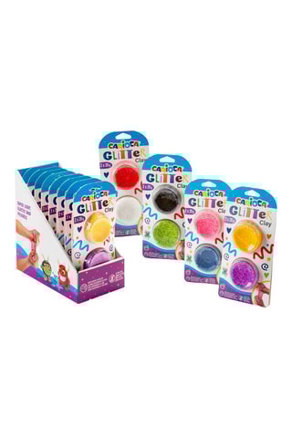 Pasta da modellare autoindurente con glitter - 16 x 20 g