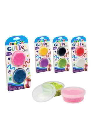 Pasta da modellare autoindurente con glitter - 16 x 20 g