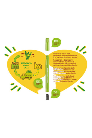 Boîte de 72 feutres Ecofamily Jumbo