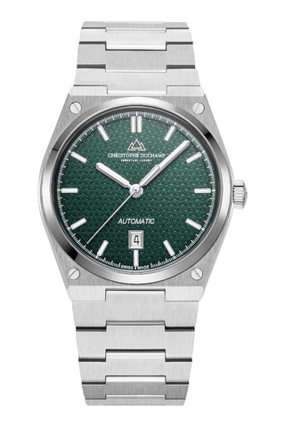 Automatisch Stalen Horloge - Zilverkleurig en groen