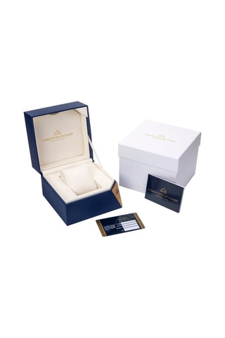 Stalen Quartz Horloge met Saffieren Kristallen Etoile