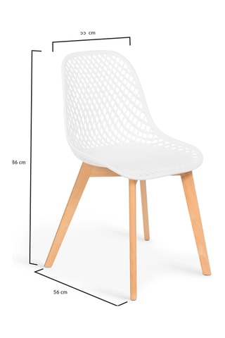 4 cadeiras Maelle - 54 x 86 x 56 cm