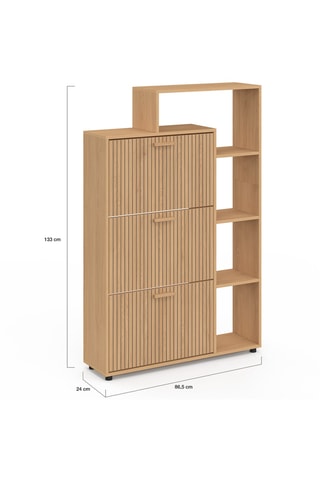 Sapateira 3 batentes Faustine - 133 x 86,5 x 24 cm