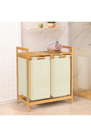 Cesto de roupa em bambu Maya - 2 x 39 l 