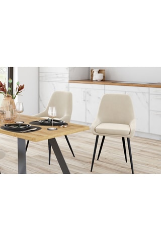 2 cadeiras Olivia - 47,5 x 79 x 54 cm - Revestimento em veludo