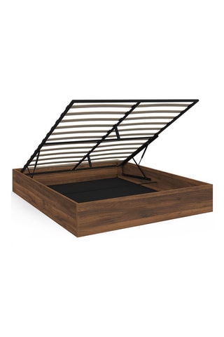 Letto-contenitore con rete in legno di noce Malta - 160 x 200 cm 