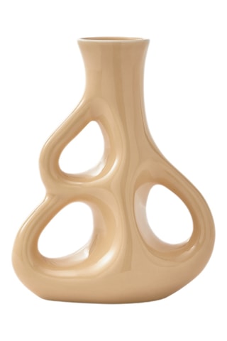 Keramische Vaas Three Ears - 21 cm - Beige