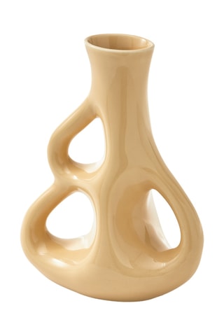 Keramische Vaas Three Ears - 21 cm - Beige