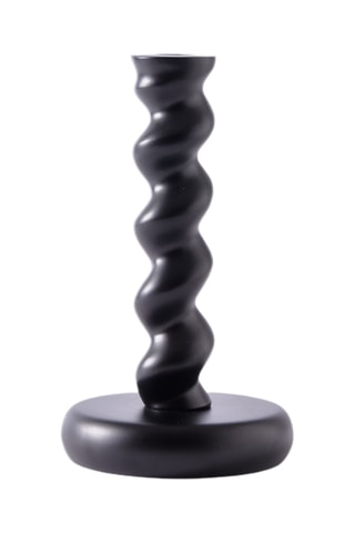 Castiçal Twister - 24 cm - Preto