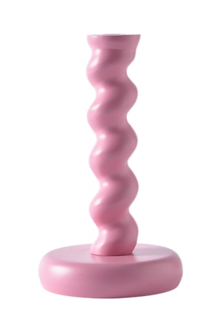 Castiçal Twister - 24 cm - Rosa