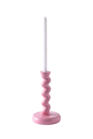 Castiçal Twister - 24 cm - Rosa