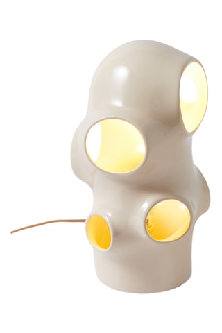 Keramische Ledtafellamp Bulle - Beige - 15 W