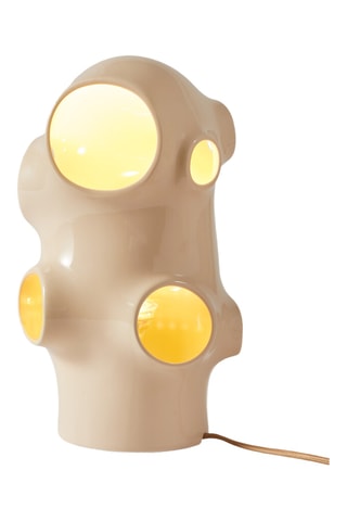 Keramische Ledtafellamp Bulle - Beige - 15 W