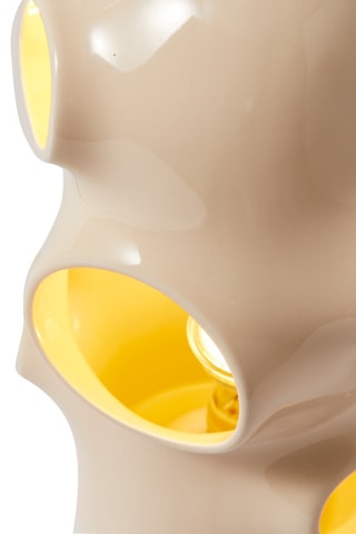 Keramische Ledtafellamp Bulle - Beige - 15 W