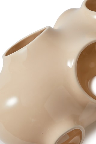 Keramische Ledtafellamp Bulle - Beige - 15 W