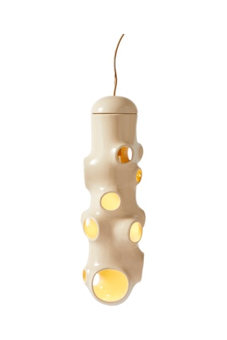 Keramische Ledhanglamp Bulle - Beige - 25 W