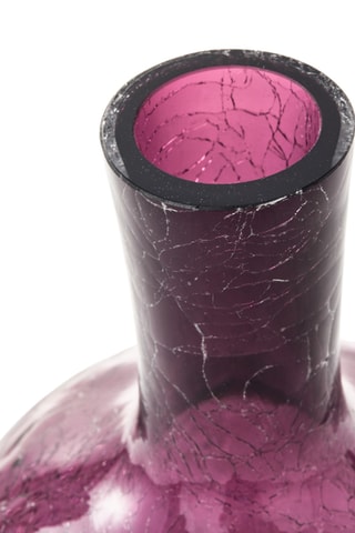 Mondgeblazen Glazen Vaas Ball Body - 32 cm - Paars