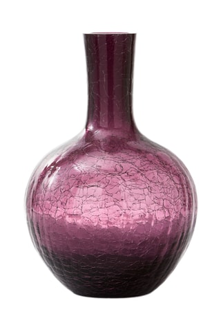 Mondgeblazen Glazen Vaas Ball Body - 32 cm - Paars