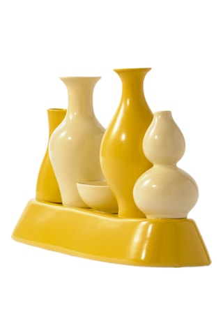 Porseleinen Vaas Shanghai - 25 cm - Geel