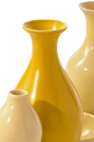Porseleinen Vaas Shanghai - 25 cm - Geel