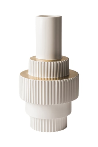 Keramische Vaas Gear - 46 cm - Wit