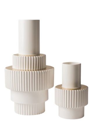 Keramische Vaas Gear - 46 cm - Wit