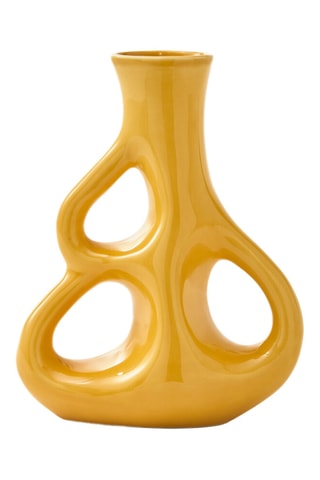 Keramische Vaas Three Ears - 50,5 cm - Geel