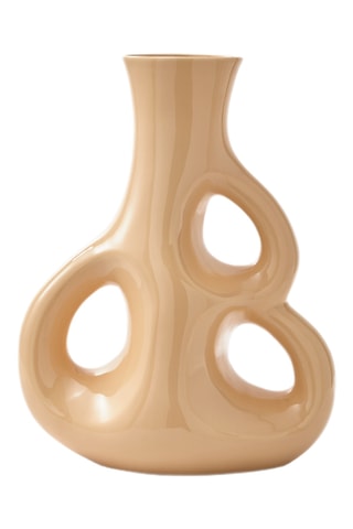 Keramische Vaas Three Ears - 50,5 cm - Beige