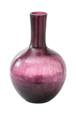 Mondgeblazen Glazen Vaas Ball Body - 50 cm - Paars