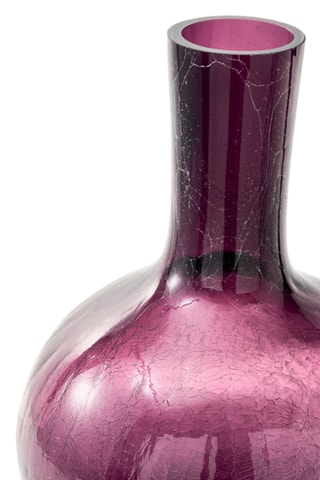 Mondgeblazen Glazen Vaas Ball Body - 50 cm - Paars