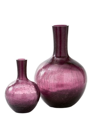 Mondgeblazen Glazen Vaas Ball Body - 50 cm - Paars