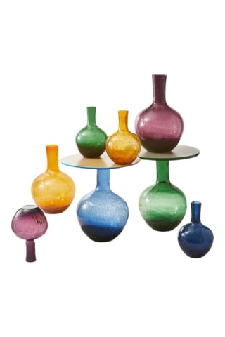 Mondgeblazen Glazen Vaas Ball Body - 50 cm - Paars