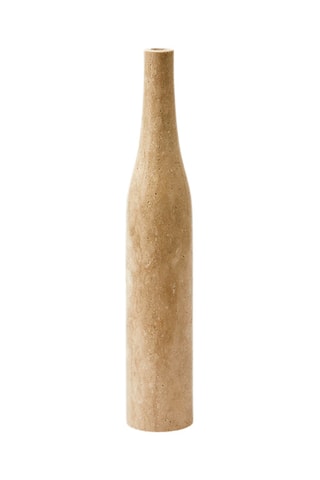 Marmeren Kaarshouder Bottle - 47 cm - Beige