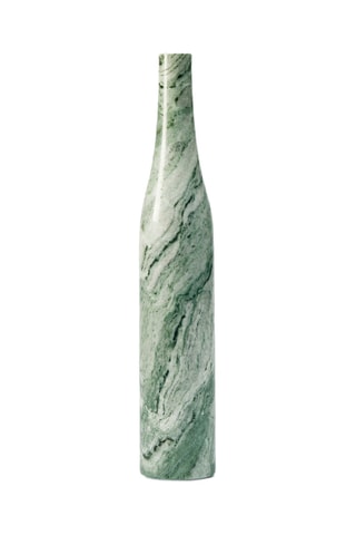 Marmeren Kaarshouder Bottle - 47 cm - Groen