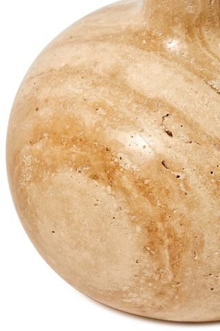 Castiçal em mármore Bell - 25 cm - Bege