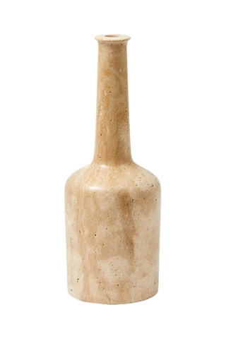 Bougeoir en marbre Whiskey - 32,9 cm - Beige