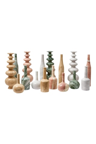 Bougeoir en marbre Whiskey - 32,9 cm - Beige