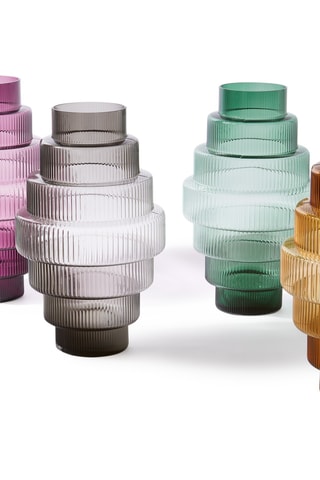 Vase Steps - Gris foncé